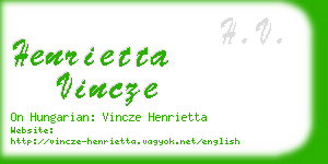 henrietta vincze business card